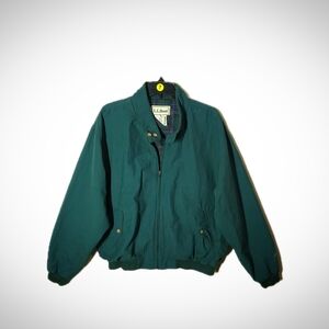 Vintage L.L. Bean Fleece Lined Nylon Bomber Jacket
